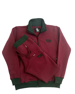 Burgundy Tracksuit set