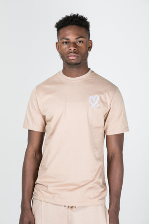 Beige Wild Heart Unisex Short Set