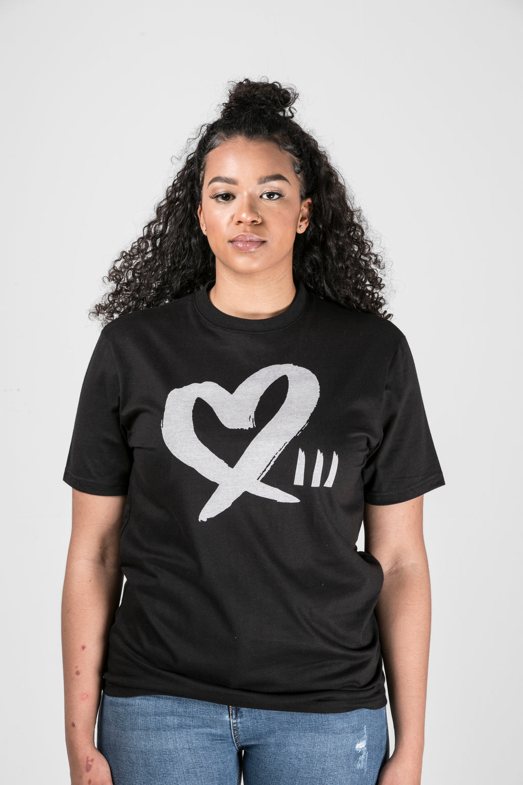 All Black Large Logo Wild Heart Unisex T-Shirt