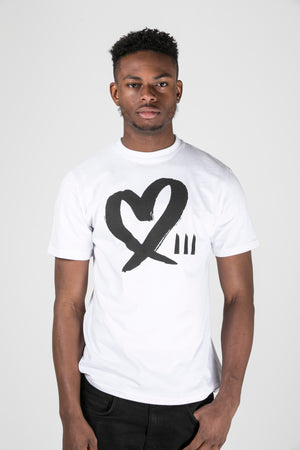All White Large Logo Wild Heart Unisex T-Shirt